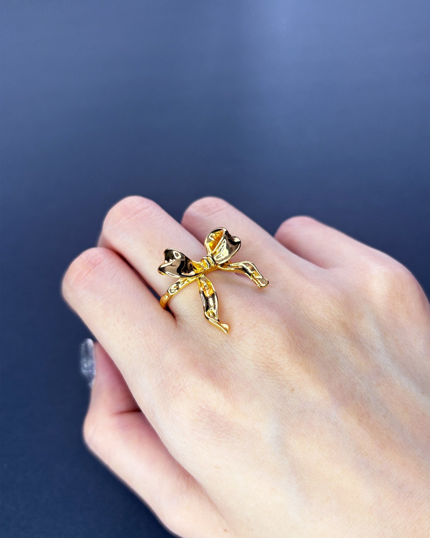 Velour Bow in Gold