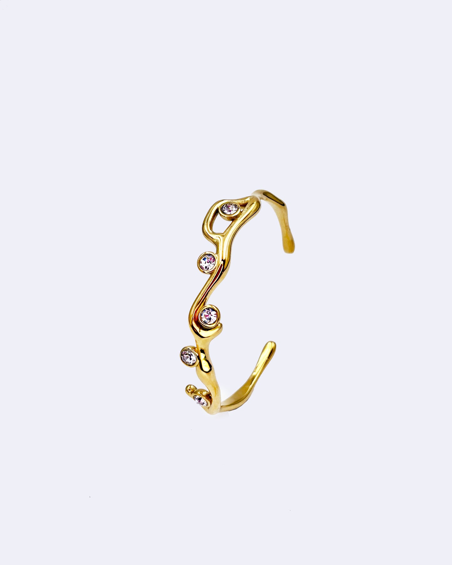 Reef Ripples Bangle in White