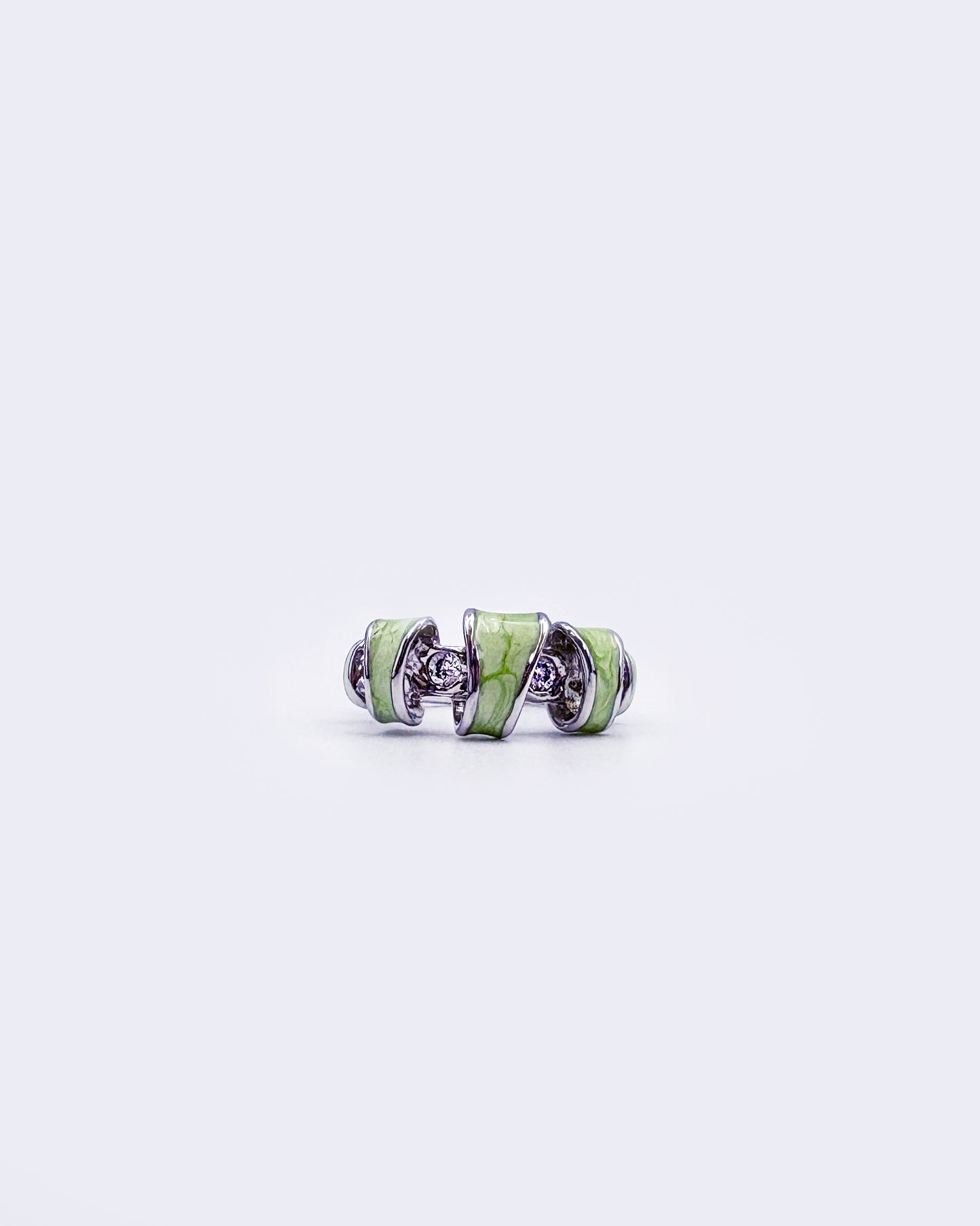 Lucid Helix Coil in Green Swirls