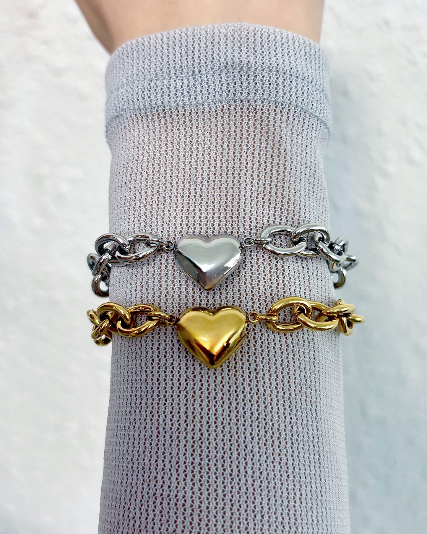 Heartbound Chain in White Gold