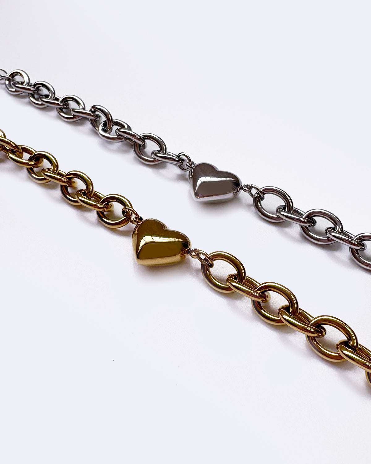 Heartbound Chain in White Gold