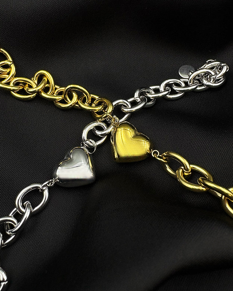 Heartbound Chain in White Gold