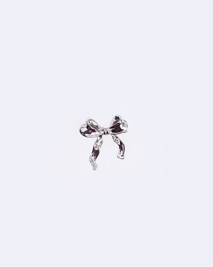 Velour Bow in White Gold