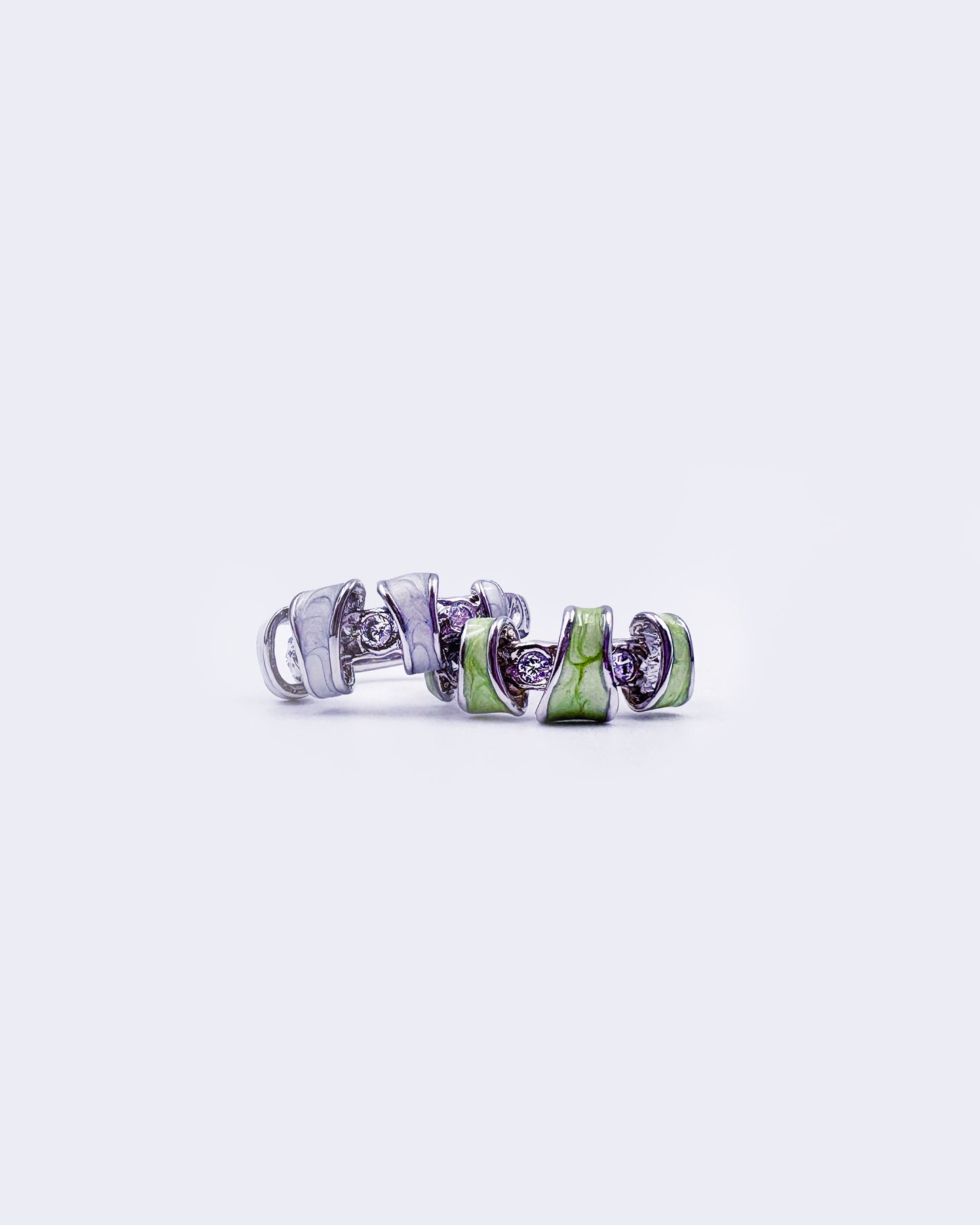 Lucid Helix Coil in Green Swirls