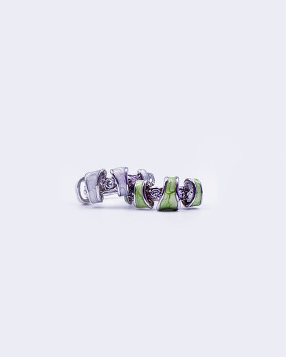 Lucid Helix Coil in Green Swirls