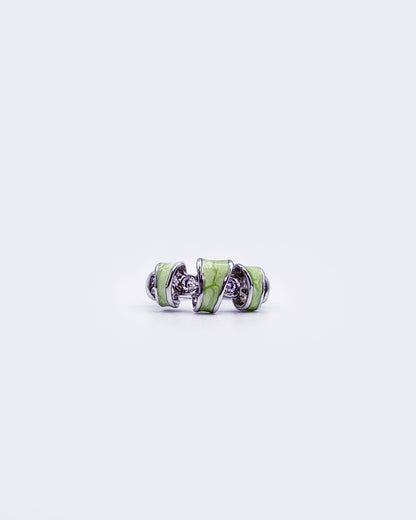 Lucid Helix Coil in Green Swirls
