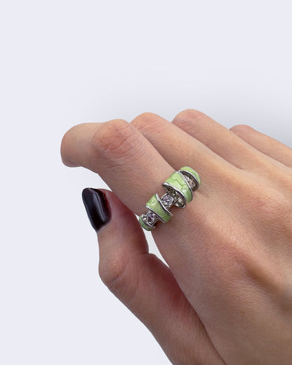 Lucid Helix Coil in Green Swirls